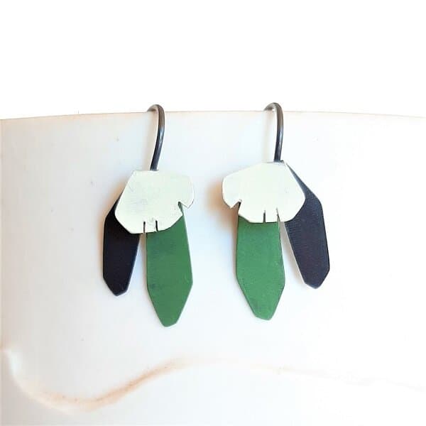 Eucalyptus Earrings - White