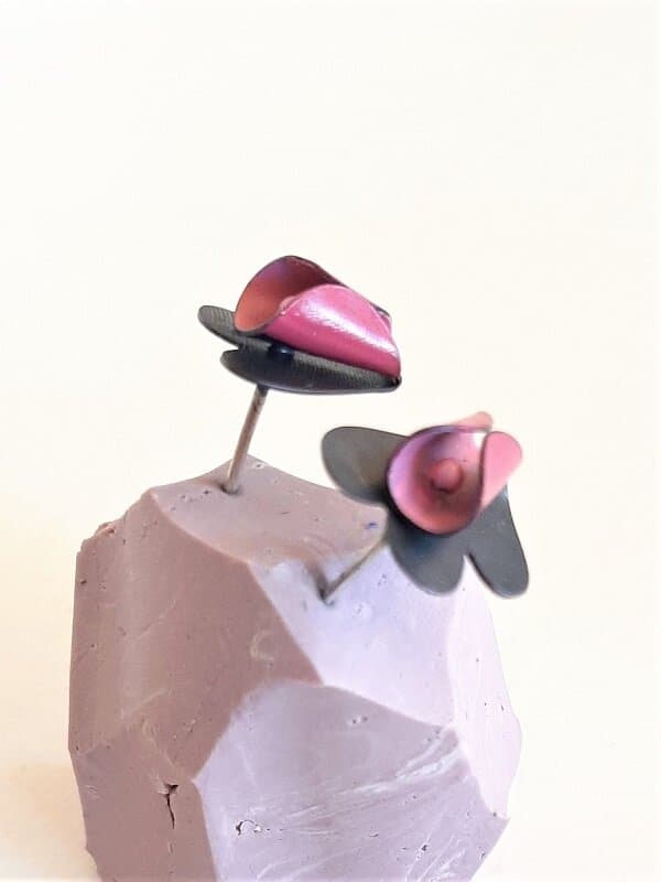 Kangaroo Paw Studs - Pink - Image 2